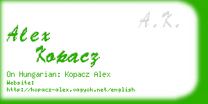 alex kopacz business card